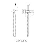 CERANO - Podomítková bidetová baterie Tiziana - chrom CER-8050BD80346