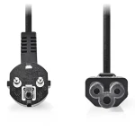 Nedis napájecí kabel Typ F(M) - IEC-320-C5(F) trojlístek černá / Napájecí kabel / 10A / 5m (CEGL10100BK50)