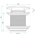 REA - Univerzální vanová výpusť Click-clack - White REA-W2017