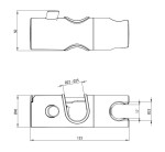 DEANTE - Držák ruční sprchy, pro posuvnou tyč ANM_N21U