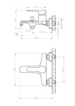 INVENA - Vanová baterie FIRA černá BW-71-004-V
