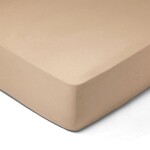 DekorTextil Jersey napínací prostěradlo capuccino ROZMĚR: (š/d/v) 100 x 200 x 20 cm