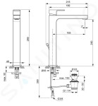 IDEAL STANDARD - Edge Baterie pro umyvadlovou mísu, s výpustí, chrom A7112AA