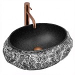 REA - Umyvadlo na desku Mika Gabro Black REA-U0634