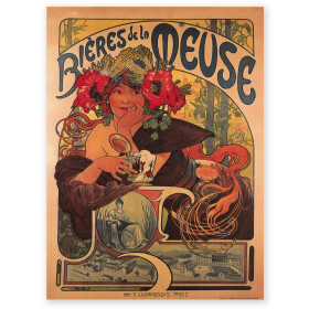 Plakát Alfons Mucha Bieres, 24 32 cm