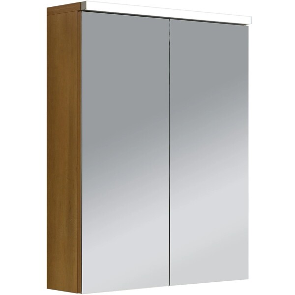 CERANO Koupelnová zrcadlová skříňka s LED osvětlením Avia - dub medový - 55x70x16,5 cm