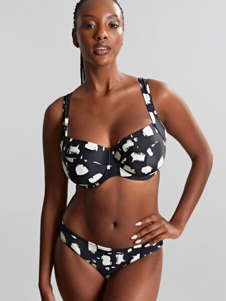 Swimwear Black Sand Balcony Bikini black sand print SW1722A 70G