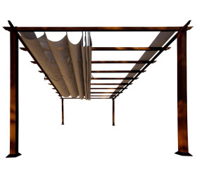 Paragon Outdoor Florenz hliníková pergola 350x505x236 cm tmavě hnědá