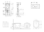 GEBERIT - Duofix Set předstěnové instalace, klozetu Nefia a sedátka softclose, tlačítko Sigma20, nerez SANI11CA6171