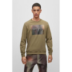 Hugo Boss pánská bavlněná pletená mikina s potiskem zelená (50488906-345) pánské XL