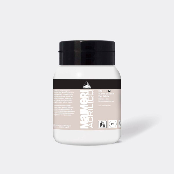 Maimeri Acrilico 500 ml Běloba zinková