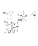 GROHE - Bau Ceramic Stojící WC, Rimless, alpská bílá 39431000