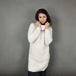 HOSH Pletený jednobarevný rolák CLAIRE Barva: Tyrkysová