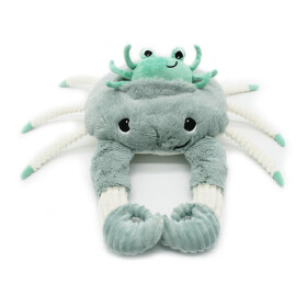 Ptipotos Plyšový krab Cassecou mátový (máma s miminkem) 49 cm