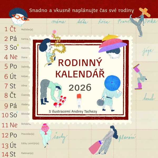 Rodinný kalendář 2026 - Andrea Tachezy