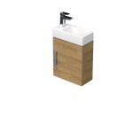 Koupelnová skříňka s umyvadlem SAT Cube Way 1 40x47,5x20 cm dub Hickory mat CUBE320401DDH CUBE320401DDH