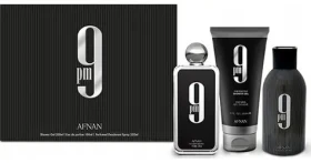 Afnan 21:00 / Dárková sada / Parfémovaná voda 100 ml / Sprchový gel 200 ml / Deospray 250 ml (viv-pAFN090)