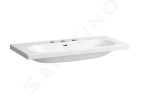 Laufen - Lua Umyvadlo 100x46 cm, s přepadem, 3 otvory pro baterii, bílá H8160890001081