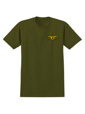 Antihero BASIC EAGLE CHEST MILITARY GREEN w/ YELLOW & BLA pánské tričko s krátkým rukávem - M