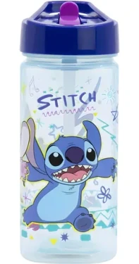 STOR Láhev na pití Stitch / Láhev na pití / 510 ml / S brčkem / Bez BPA (75014)