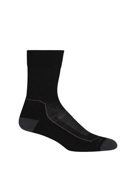 Dámské merino ponožky ICEBREAKER Wmns Hike+ Light Crew, Black/Monsoon/Mink velikost: 41-43 (L)