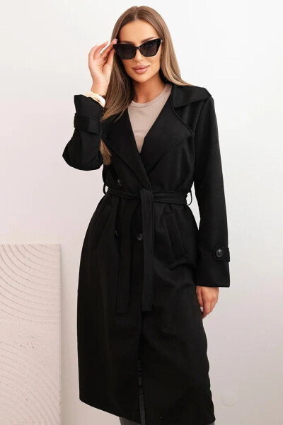 Dámský kabát 4595 Černá - K-Fashion UNI černá