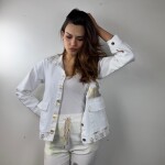 HOSH Riflová bunda Senia Velikost: UNI, Barva: Bílá