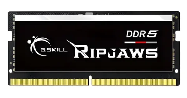 G.Skill Ripjaws DDR5 SO-DIMM černá 32GB (1x32GB) 5600MHz / Operační paměť / DDR5 / PC5-44800 / CL40-40-40-89 / 1.1V (F5-5600S4040A32GX1-RS)