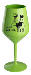 NERUŠŠŠ - zelená nerozbitná sklenice na víno 470 ml