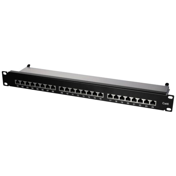 LogiLink NP0048 24 portů patch panel 483 mm (19) CAT 6 1 U