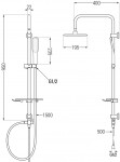 MEXEN/S Sprchový sloup T49 bílá zlatá 798494993-25