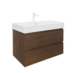 Koupelnová skříňka s umyvadlem SAT B-Way 99x50x45 cm ořech mat BWAY2100NUTU2BBI BWAY2100NUTU2BBI