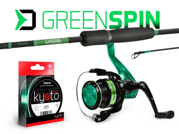 Delphin Přívlačový set GreenSpin 240cm 30g + 3T + 0,234mm,Delphin Přívlačový set GreenSpin 240cm 30g + 3T + 0,234mm