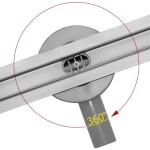 REA - Lineární odtokový žlab + sifon + nožičky + rošt Neo 800 Slim Pro REA-G8402