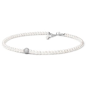 Perlový náhrdelník Rosie 5-6 mm řiční bílá perla, stříbro 925/1000, 39 cm + 3 cm (prodloužení) Bílá