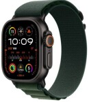 Apple Watch Ultra 2 GPS+Cellular 49mm Černé titanové tělo - Tmavě zelený alpský tah (S) / 130-160 mm (MX4Q3)