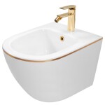 REA - Závěsný bidet Carlo Mini White Gold Edge REA-C6990