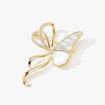 Brož ve tvaru motýla s perleťovými křídly Michell, Zlatá