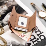 Trendy dámská mini kožená peněženka Haidis, růžová
