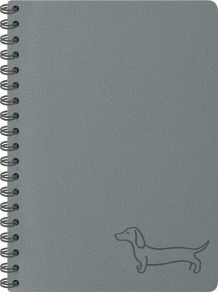 Blok se spirálou dark gray 11x15cm 80l/70g