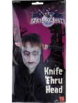 Smiffys.com Nůž skrz hlavu – strašidelný doplněk na Halloween a zombie party