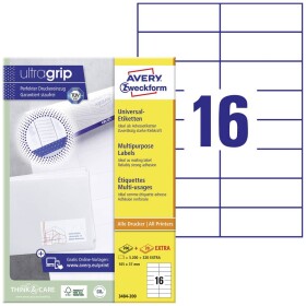 Avery-Zweckform 3484-200 univerzální etikety 105 x 37 mm papír bílá 3520 ks trvalé laserová tiskárna, barevná laserová tiskárna