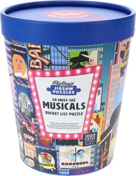 RIDLEY'S GAMES Puzzle Bucket List: 50 MustSee Muzikály