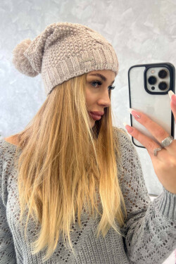 Fleecová čepice Justyna K253 light beige UNI
