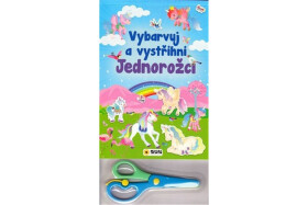 Vybarvuj vystřihni Jednorožci