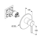 KLUDI - Nova Fonte Sprchová baterie pod omítku, matná černá 207553915