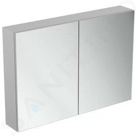 IDEAL STANDARD - Mirror&Light Zrcadlová skříňka s LED osvětlením a zásuvkou, 1000x700 mm, hliník T3498AL