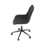 Pracovní židle, výškově nastavitelná, černá látka, KA-V3120 BK3
