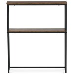 Konzolový stolek s policí, 70x20x82 cm, dekor staré dřevo