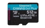 Kingston Canvas Go Plus microSDXC 512GB / UHS-I U3 / Class 10 / čtení: až 200MBs / čtení: až 200MBs / zápis: až 160 MBs (SDCG4/512GBSP)